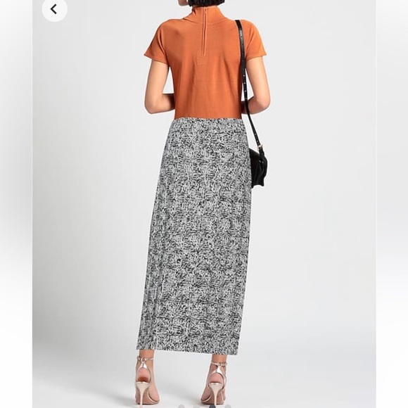 Jil Sander Wool Midi Skirt Black and Ivory - Picture 3 of 7